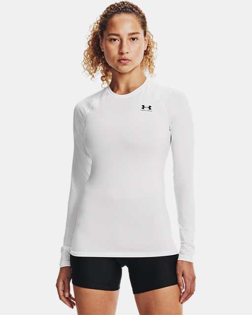 X-Small Onyx White/Tetra Grey Under Armour Womens Move Mock Warm-up Top 
